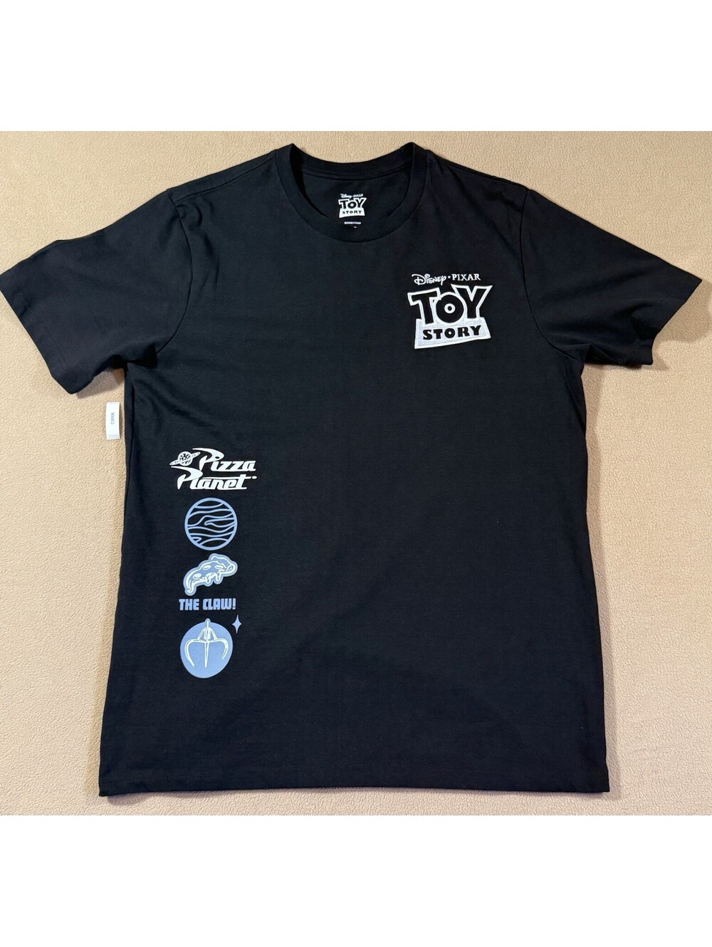 Disney Pixar Toy Story Pizza Planet "The Claw" Black T-Shirt Adult XL